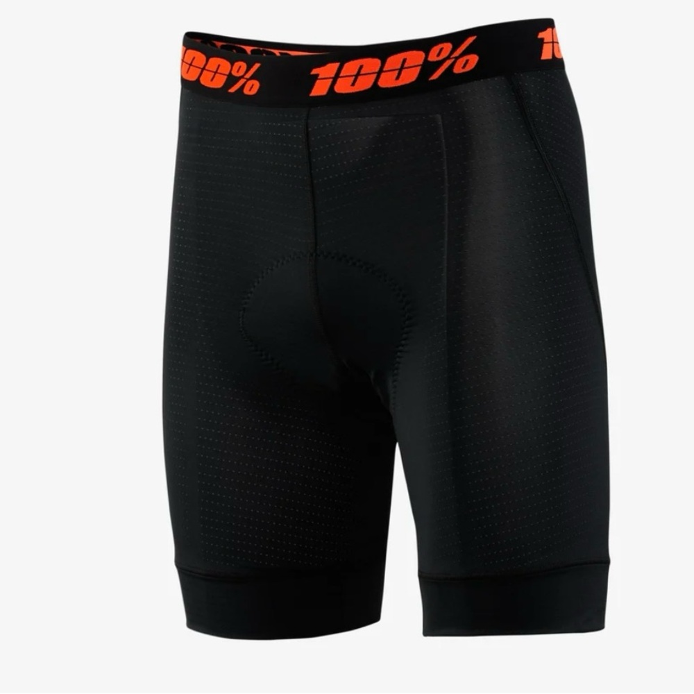 100% Crux Youth Liner Padded Bike Cycling Shorts, Size 28 waist, Black